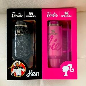 2- STANLEY BARBIE AND KEN Flowstate Quencher 40oz - 1 Barbie Icon 1 Western Ken